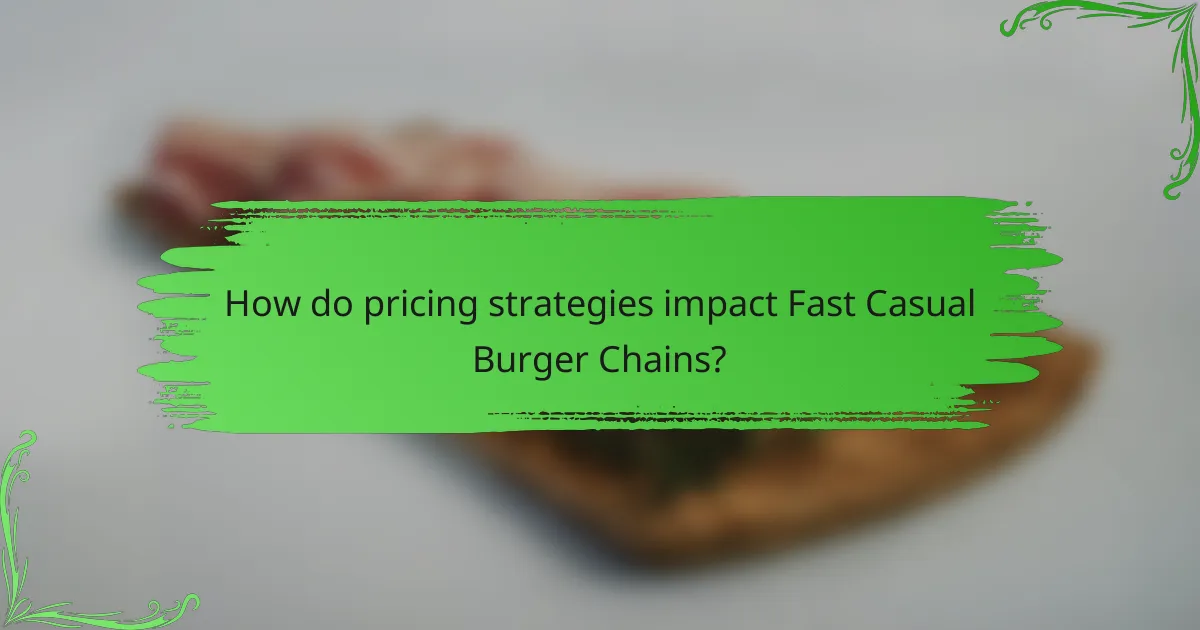 How do pricing strategies impact Fast Casual Burger Chains?