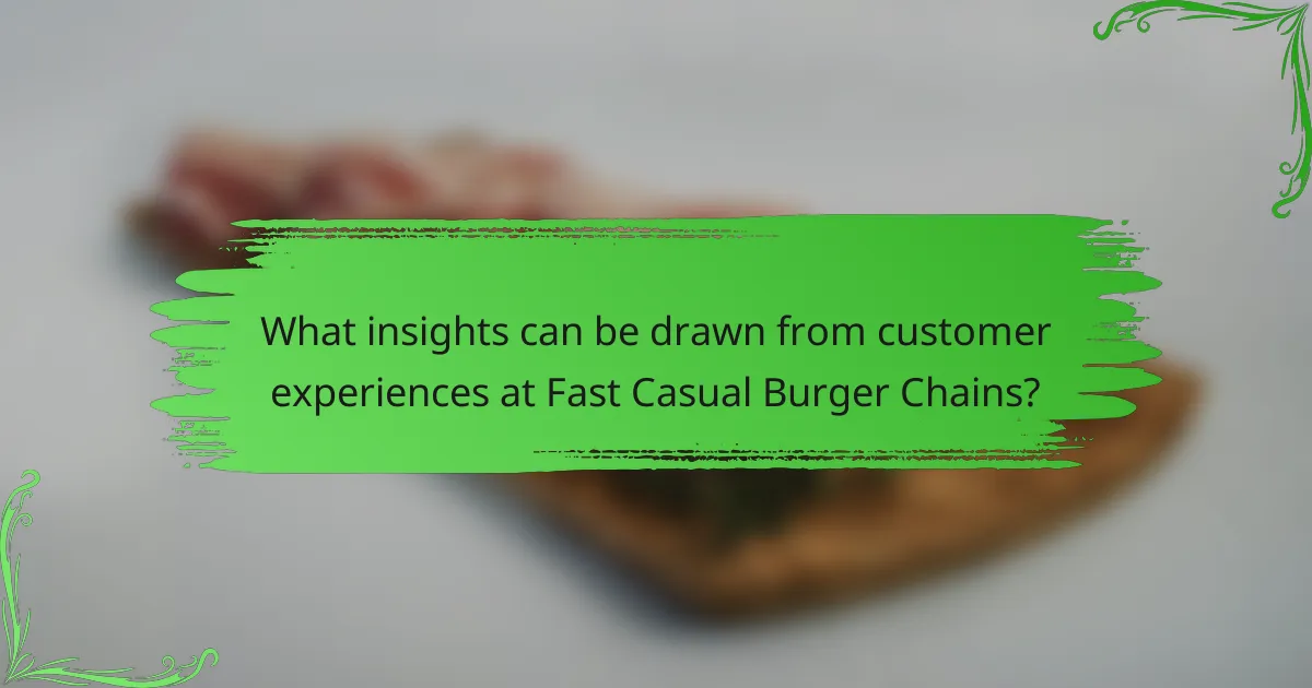 What insights can be drawn from customer experiences at Fast Casual Burger Chains?